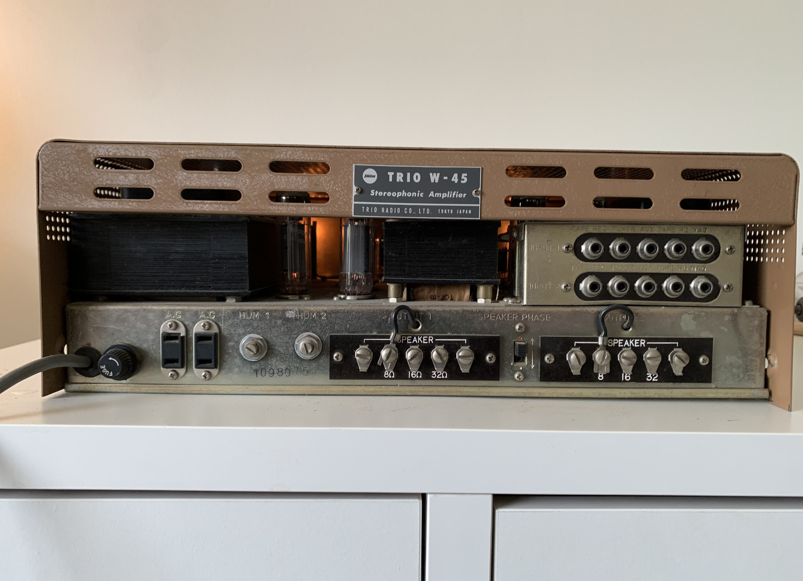 レトロ TRIO STEREOPHONIC W-45 ステレオアンプ 真空管アンプ ジャンク