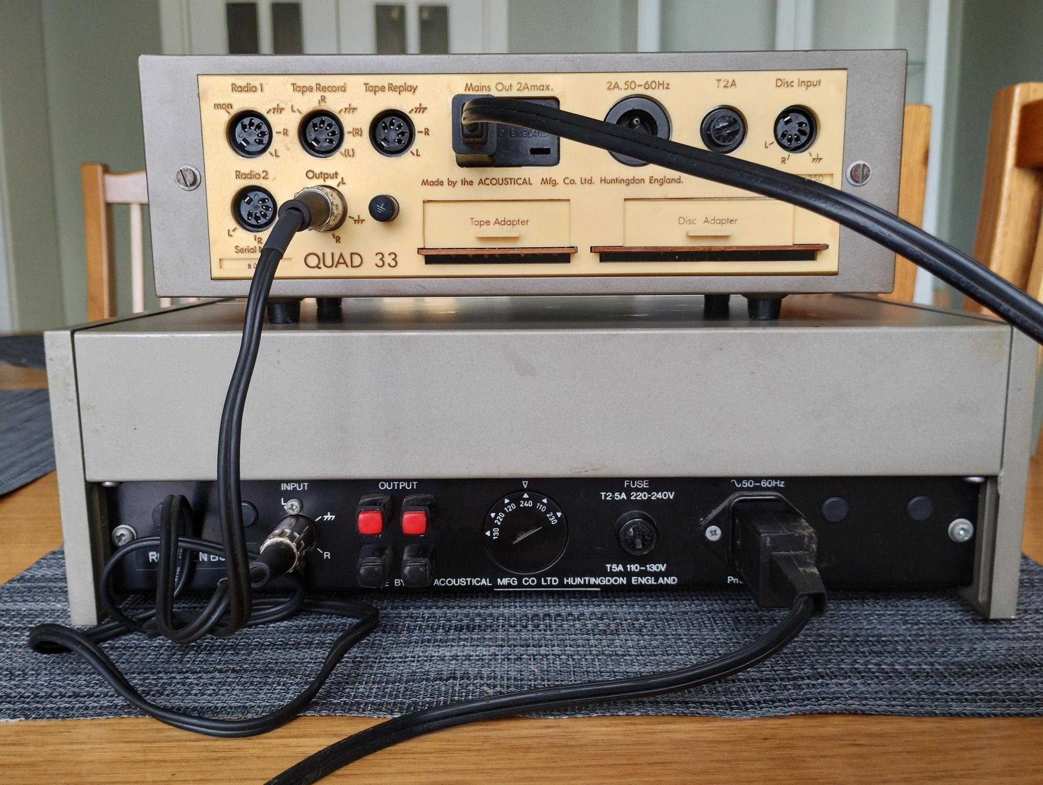 Quad 33/405 pre/power amplifier combo inherited from family
