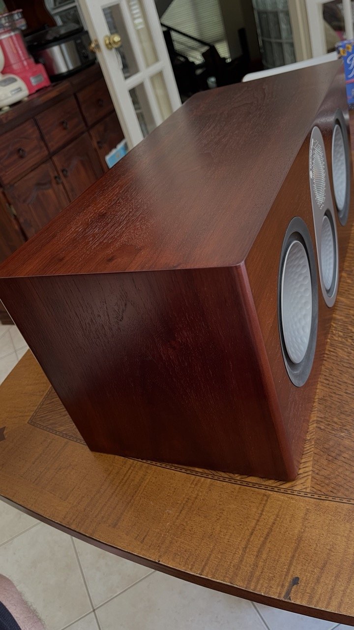 Monitor Audio Silver C350 in Rosenut Centre Speaker ﻿ Installed