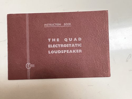 Quad ESL 57 Original Owner's Manual