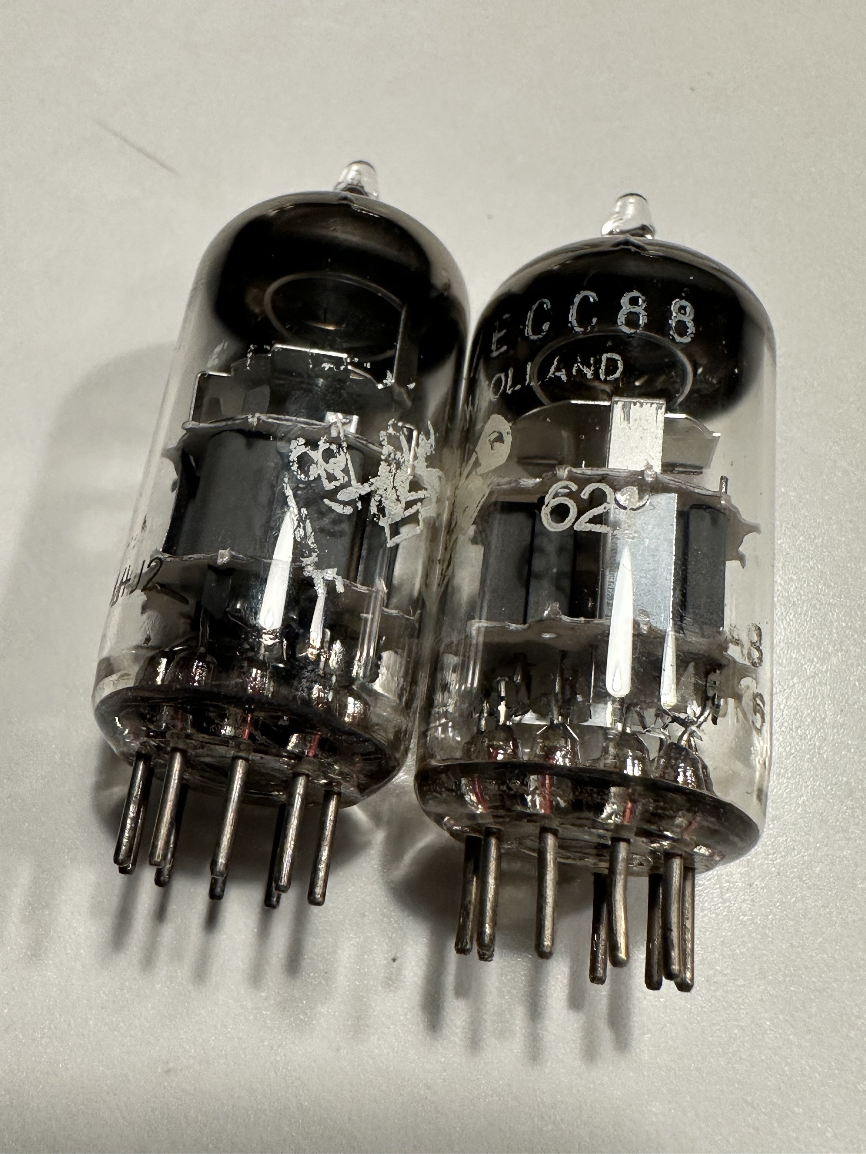 Amperex ECC88 6DJ8 bugle boy 2本セット Amperex 6DJ8 / ECC88 Buggle Boy O Getter Balanced and