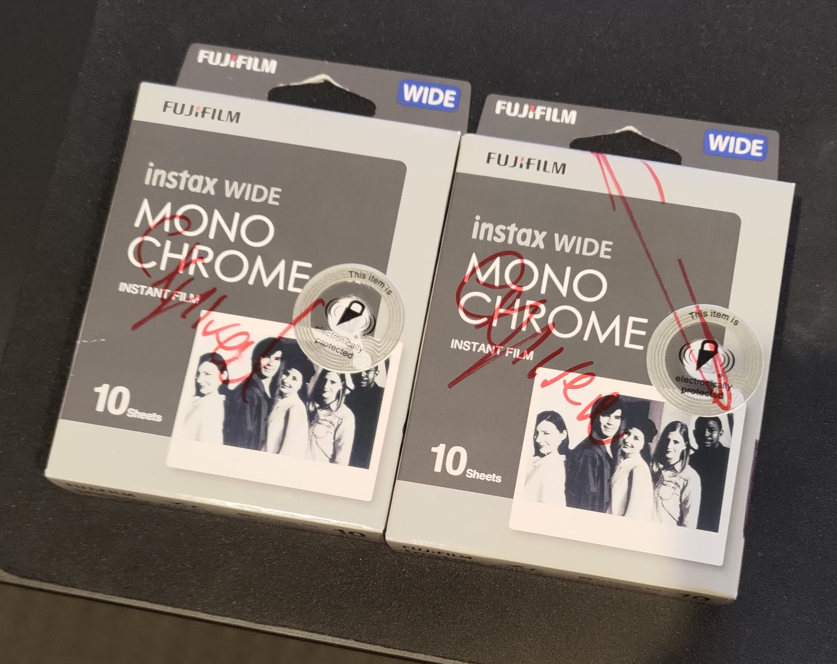 Fujifilm Instax Wide - 2x Packs Monochrome expired Camera film - Free ...