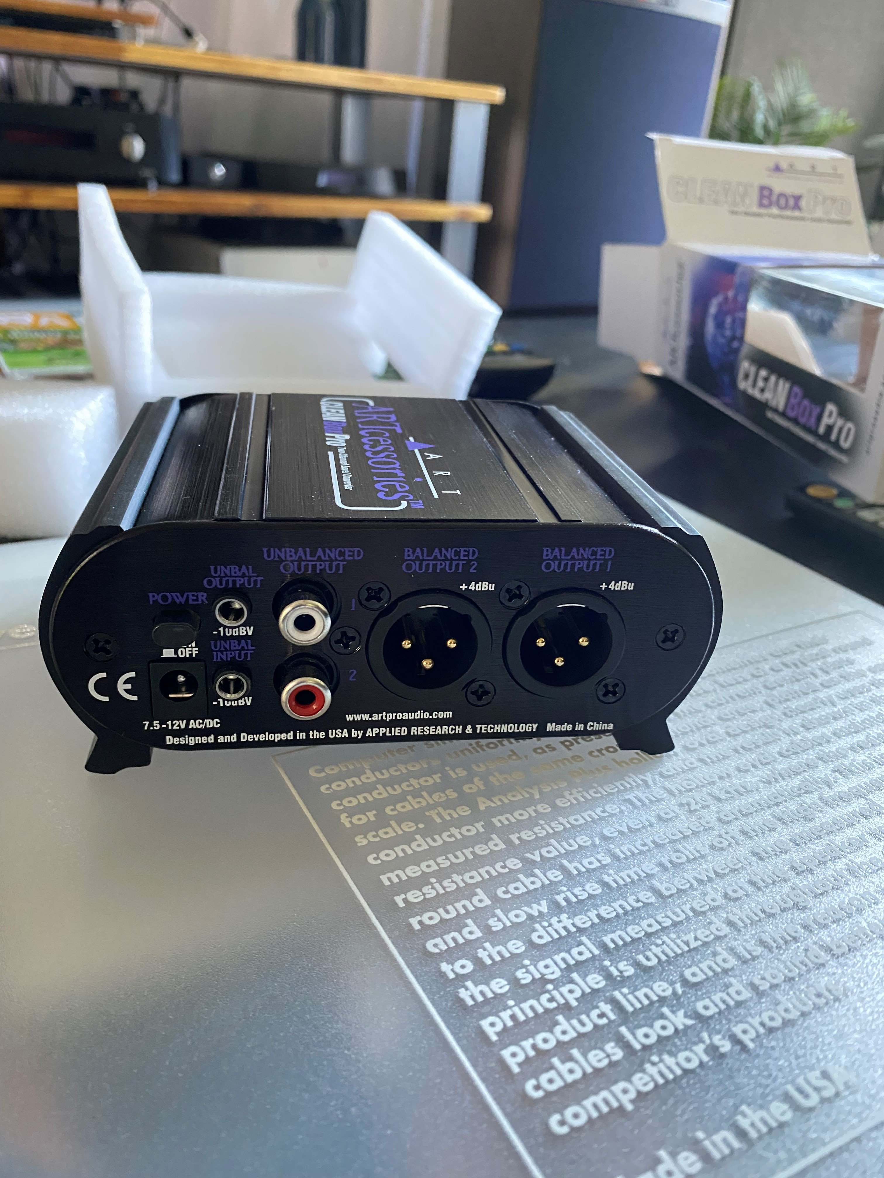 ART Audio Cleanbox Pro RCA to XLR converter - Other - StereoNET