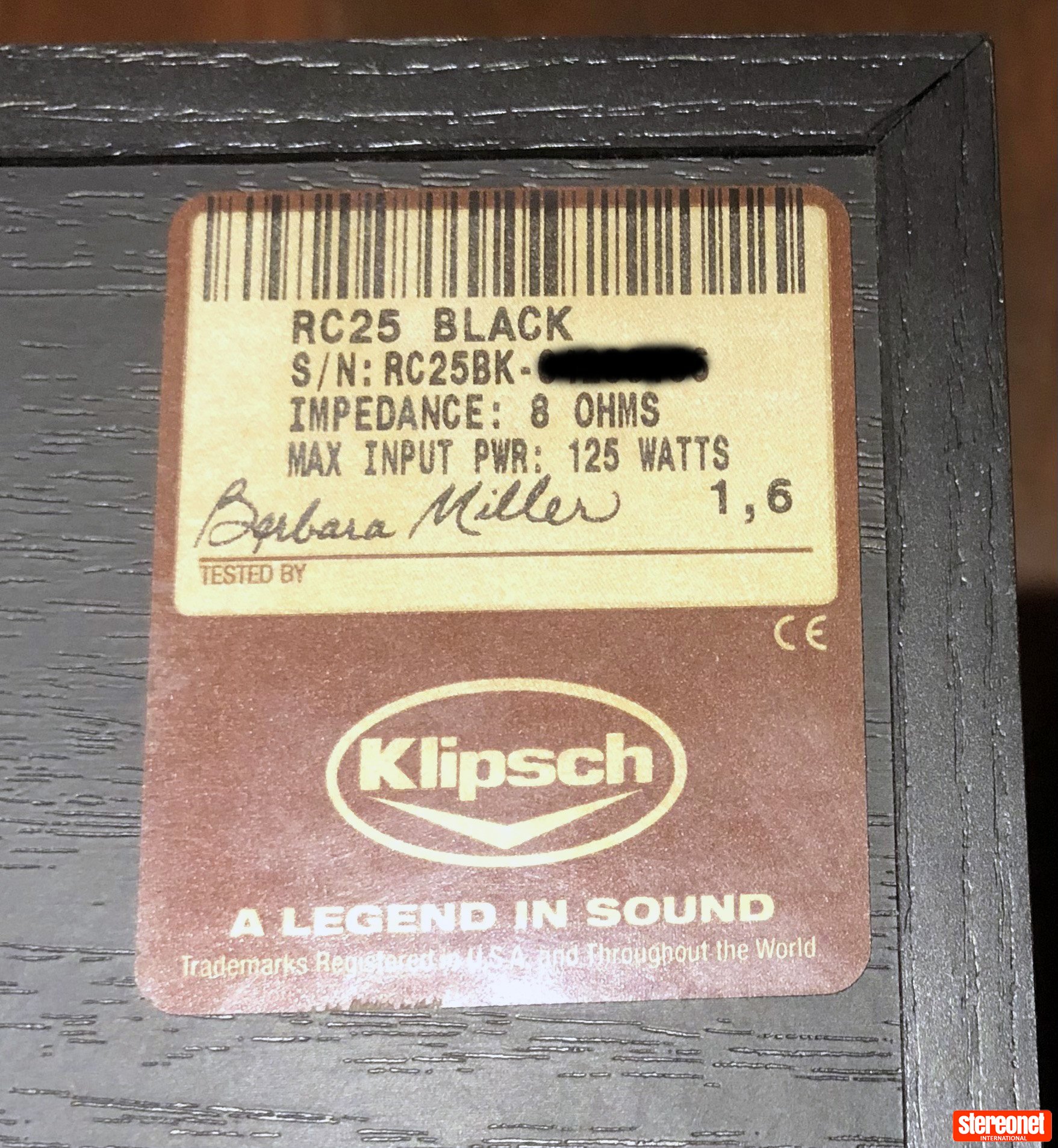 Klipsch RC-25 Centre Speaker - Installed / Surround / Dedicated Cinema ...