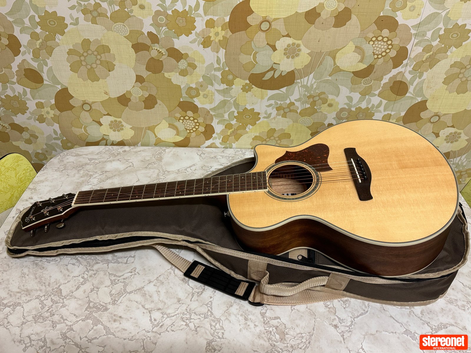 Ibanez AE205JR OPN (Open Pore Natural) Acoustic Guitar - Musical