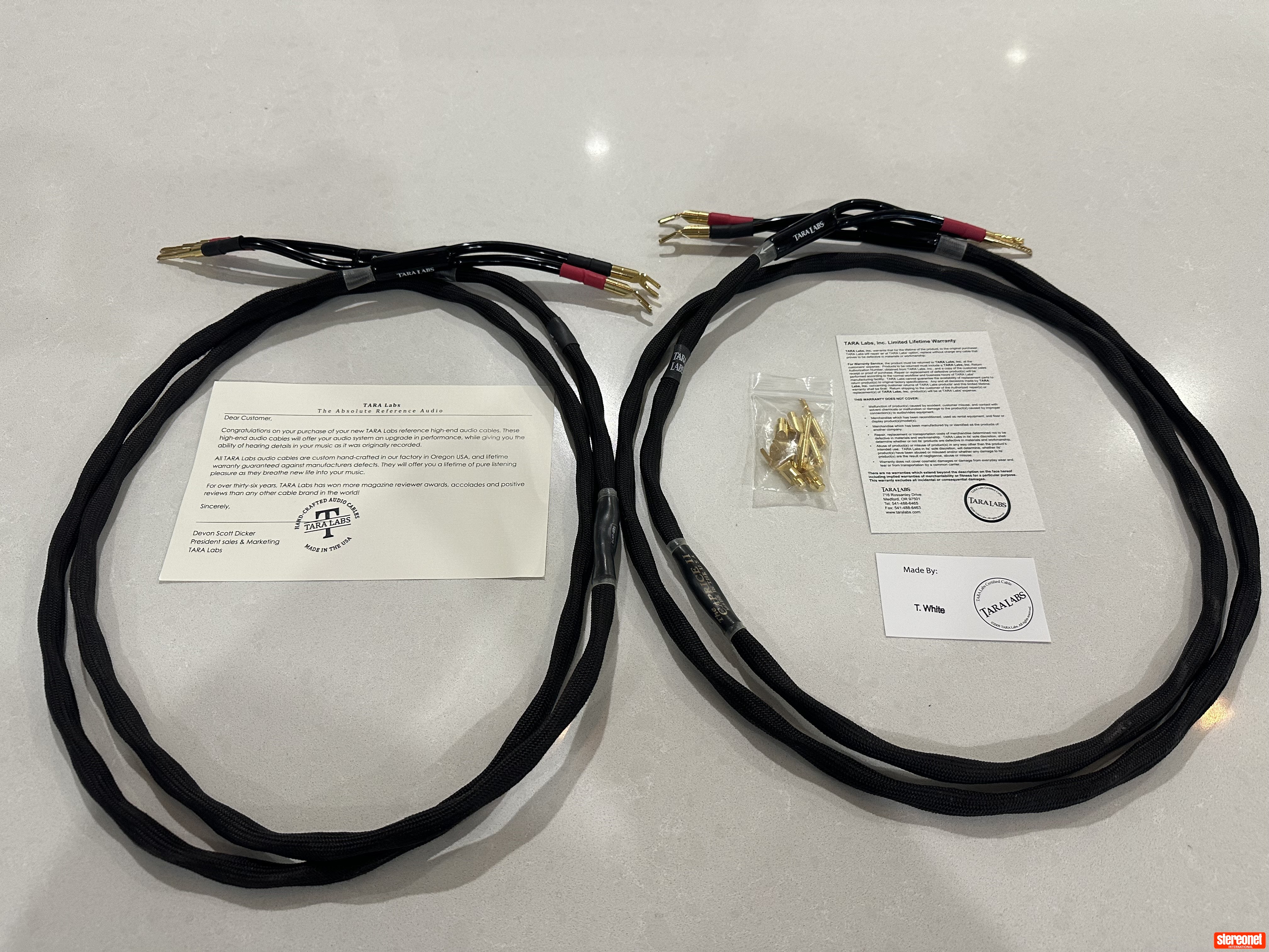 Tara Labs The Caprice II Speaker Cables