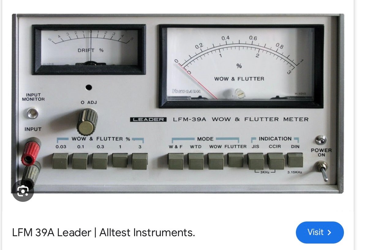 Wow and flutter measurements - Turntables, Record Players & Vinyl