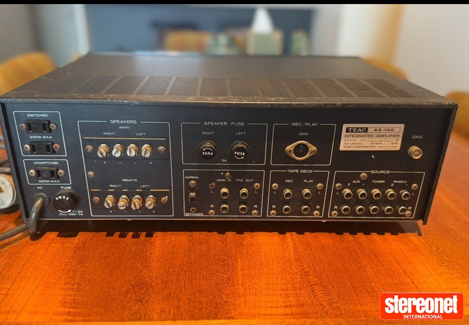 TEAC AS100 Integrated Amplifier (Solid State) - Integrated Amplifiers ...
