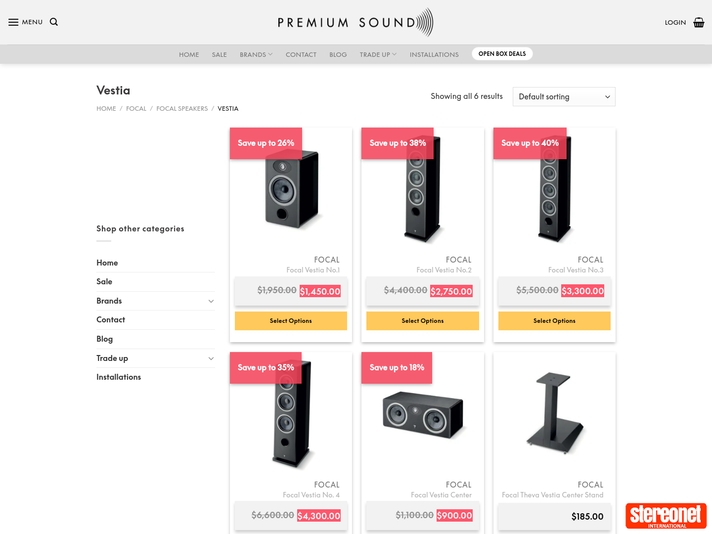 Focal Vestia Range for the price of Theva - Limited stocks @ FPBN Melbourne @ Premium Sound