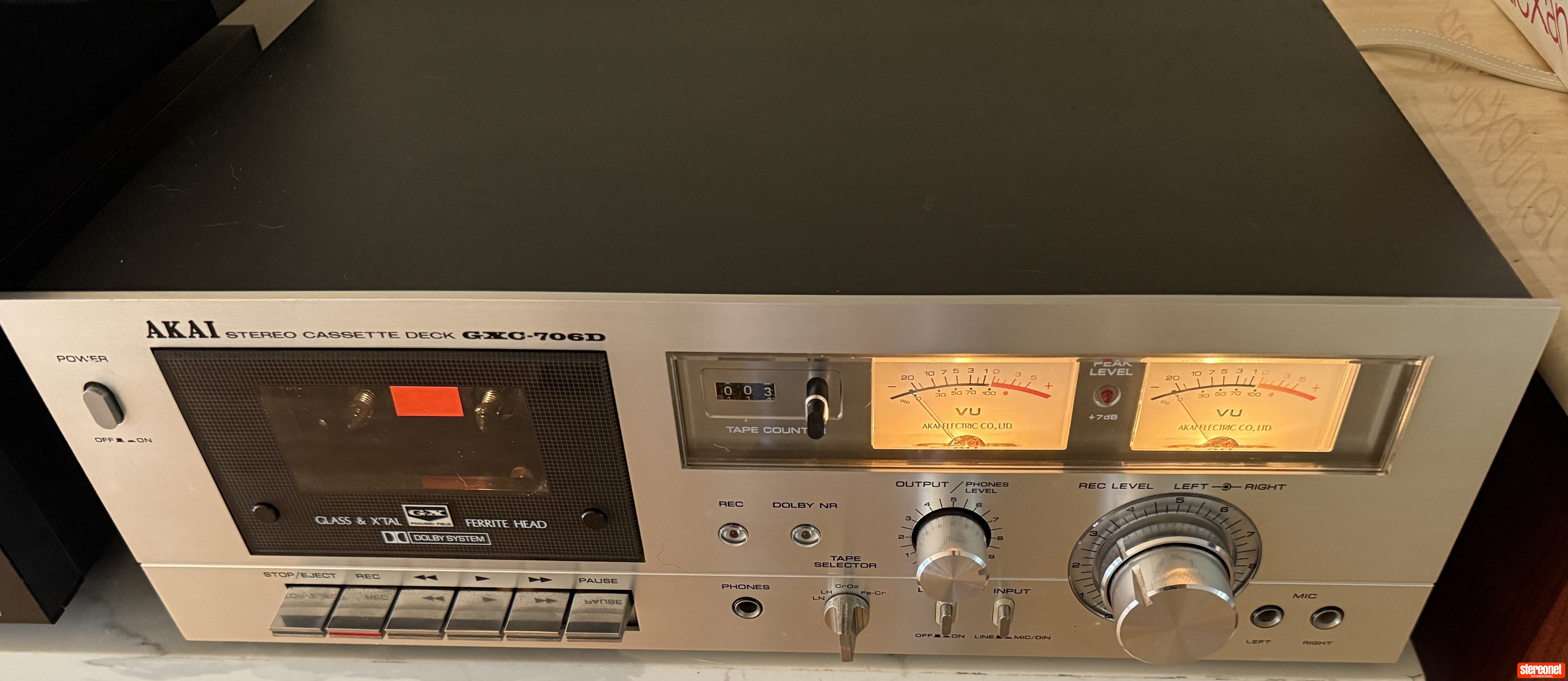Magnétophone à Cassette Akai GXC-706D - Vintage - En état De Marche