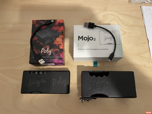 Chord Electronics Mojo 2 / Poly V3 / Chord Leather Case Headphone Amplifier (with DAC)
