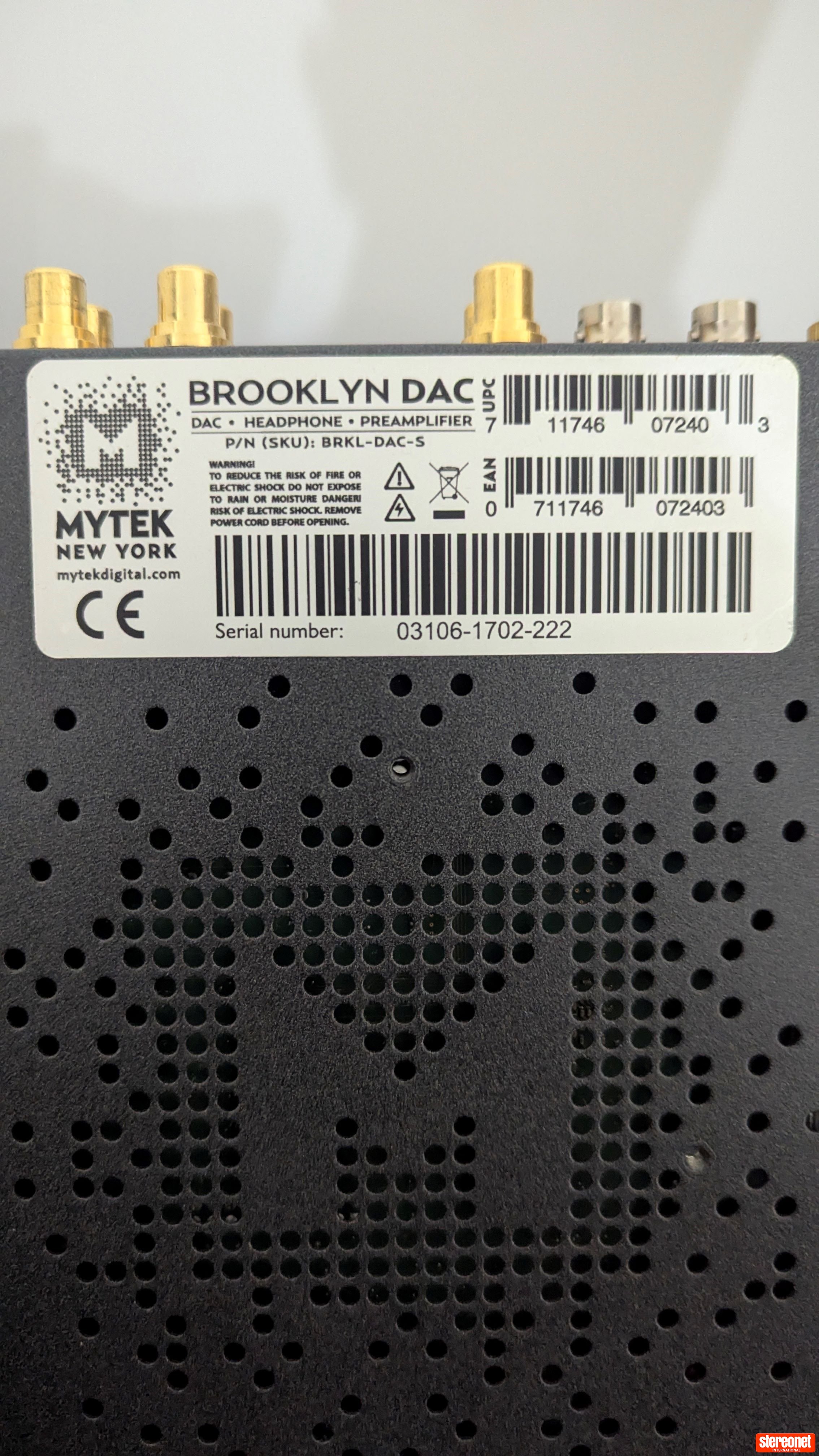 Mytek Audio BROOKLYN Digital Analog Converter (DAC) - DACs and ...