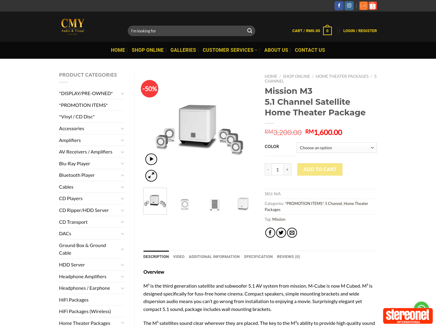 Mission M3 5.1 Channel Satellite Speakers $1600 @ CMY Audio & Visual