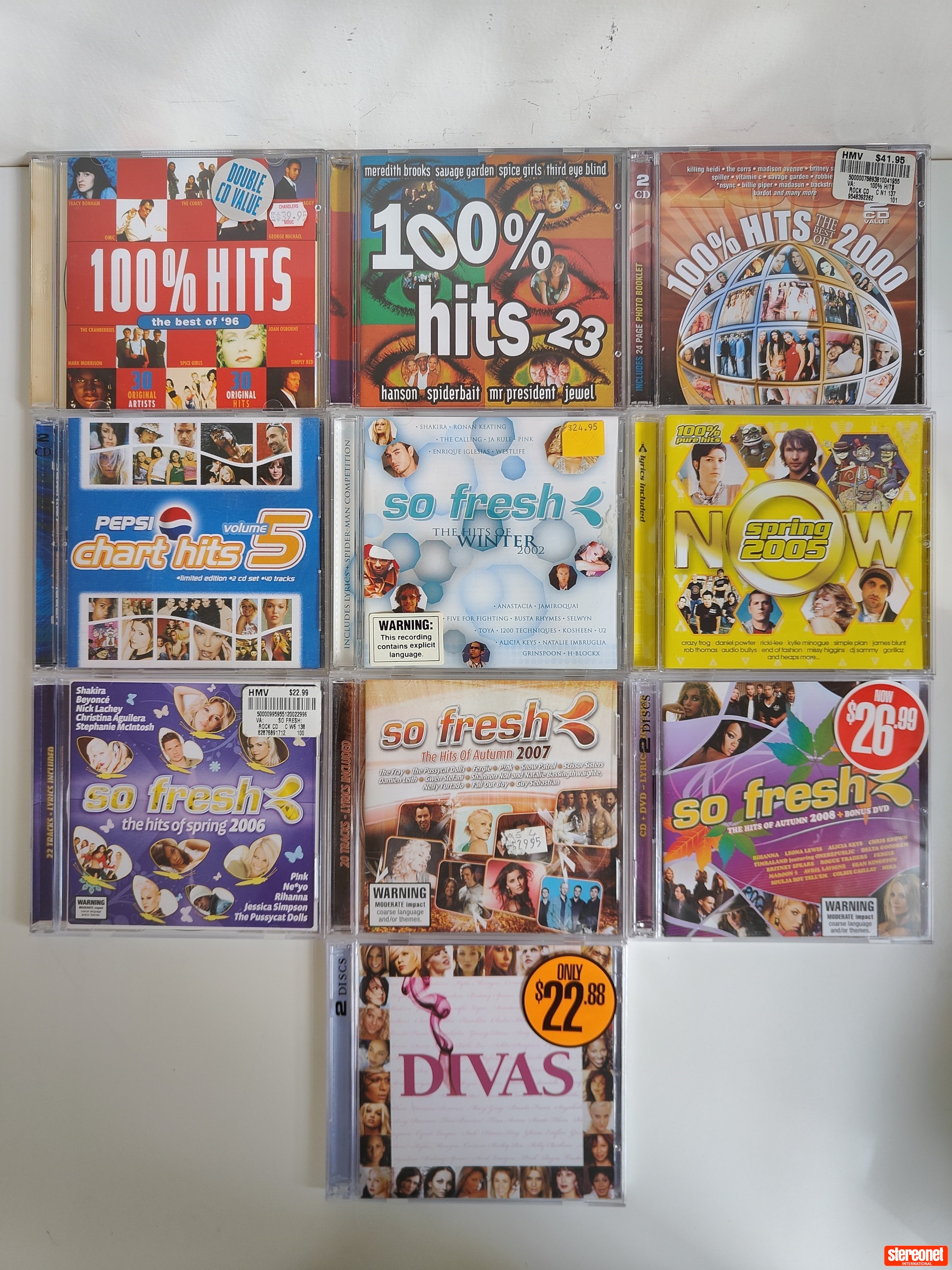 10x 90s & 2000s Pop Compilation CD Bundle – So Fresh / 100% Hits / Now ...