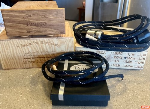 Entreq Konstantin 3V Powercord, Silver Minimus Infinity Ground Conditioner with Earth cable Power Cable