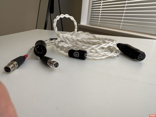 Custom 22AWG silver plated XLR to mini-XLR headphone cable Headphone Cable