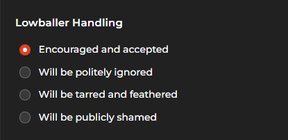 Hmmmm. Lowballer Management ....