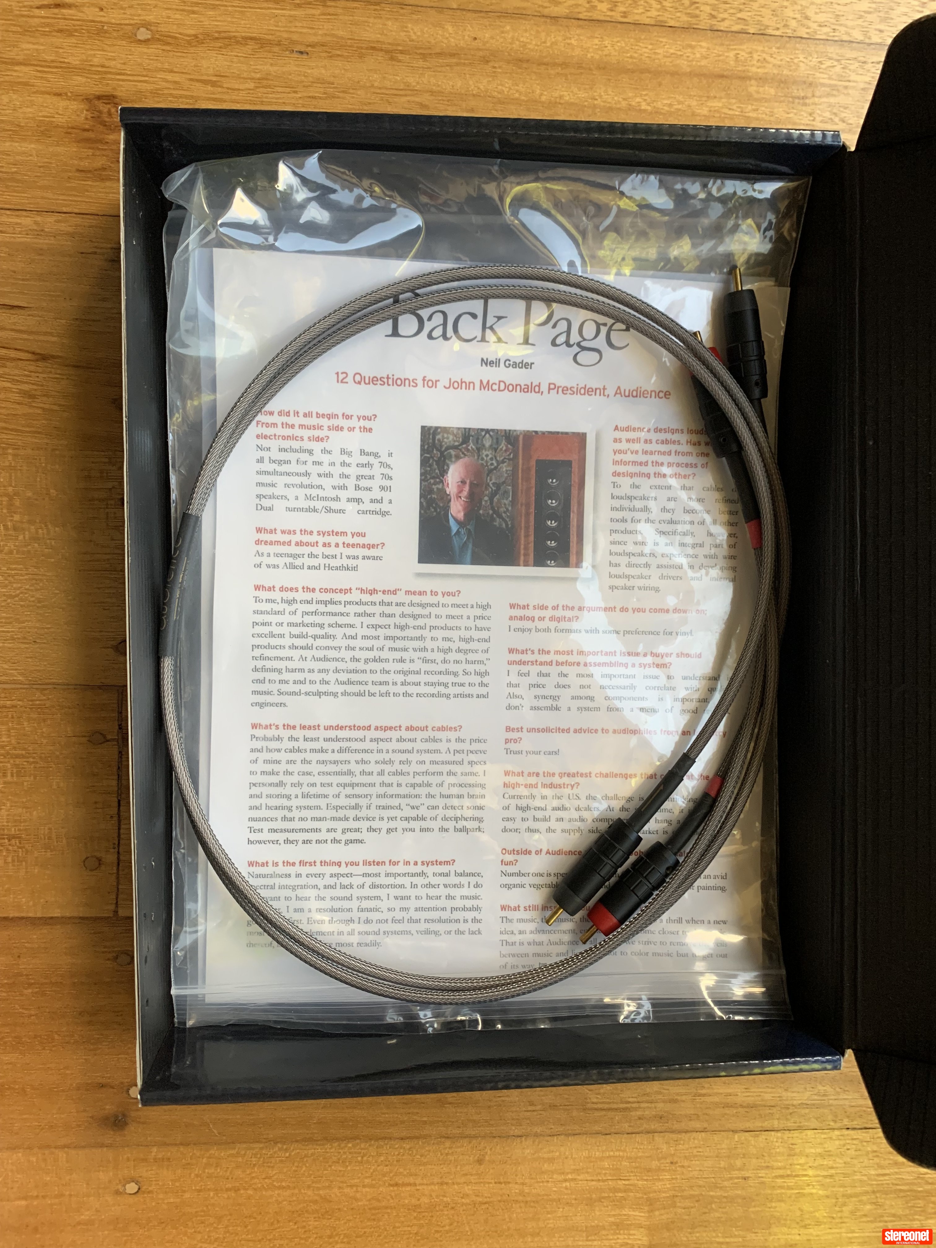 Audience AU24 SX Interconnect Cables (RCA)