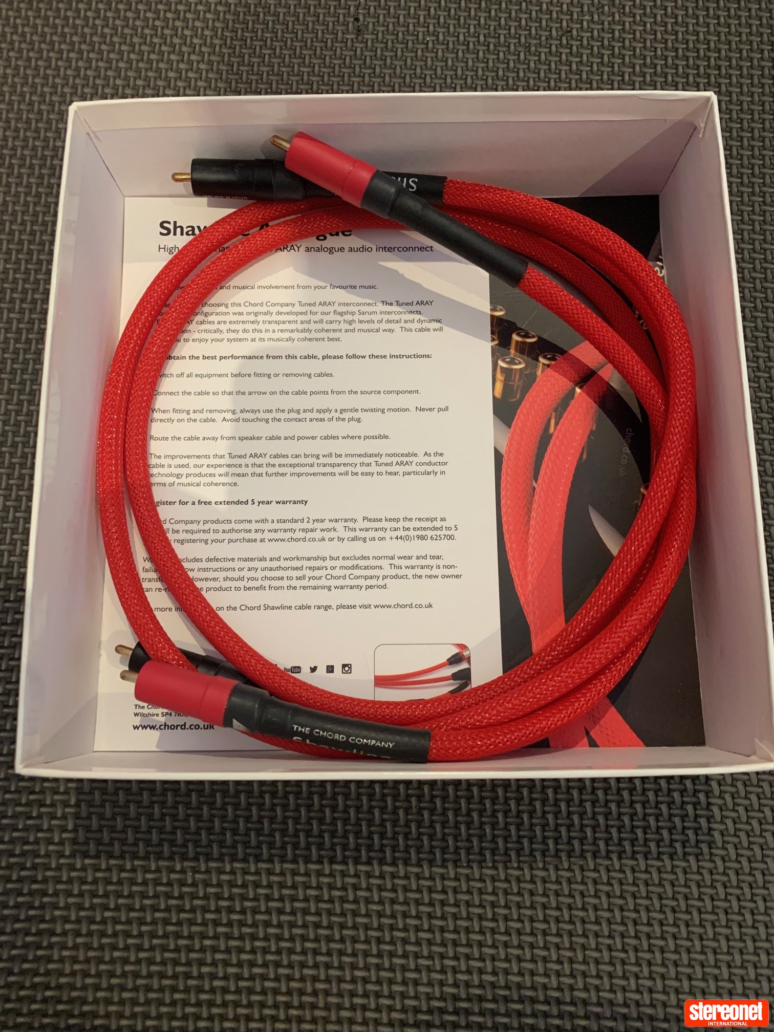 Chord Electronics Shawline Analogue RCA 1m Interconnect Cables (RCA)