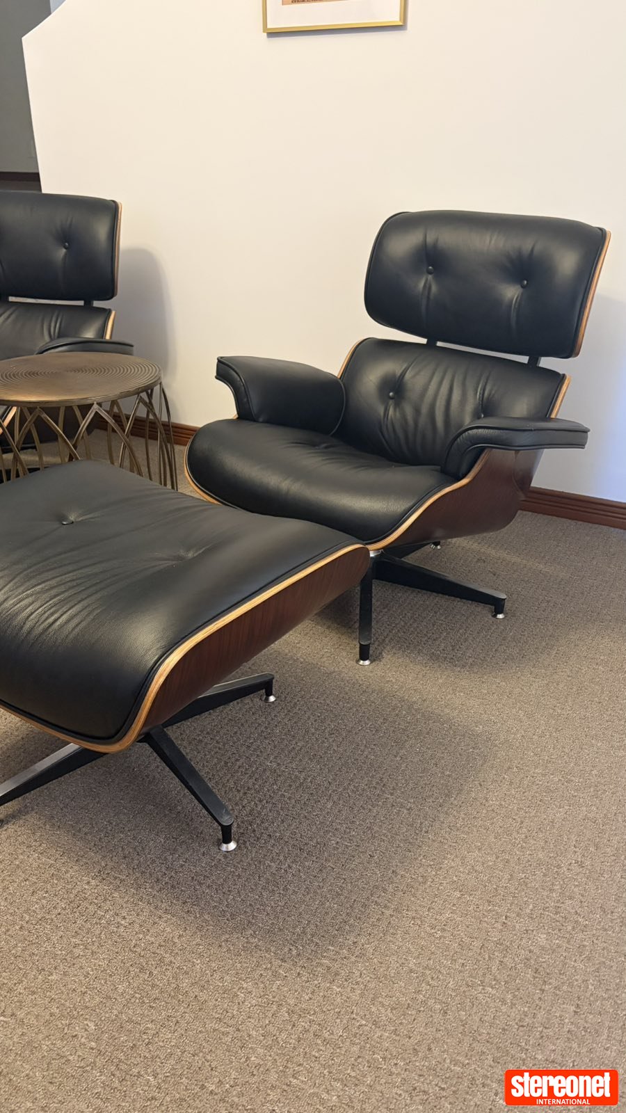 Eames replica Armchairs plus ottomans Armchair
