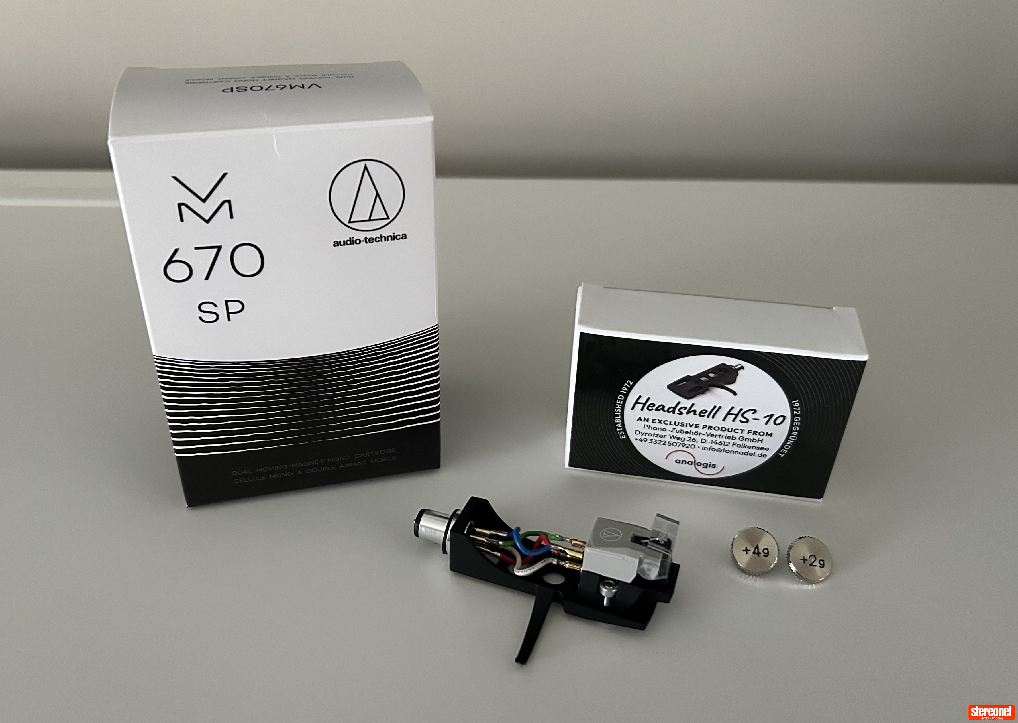 Audio Technica VM670SP Cartridge + Analogis HS-10 Headshell + 2 weights (2g/4g) Phono Cartridge (MM)