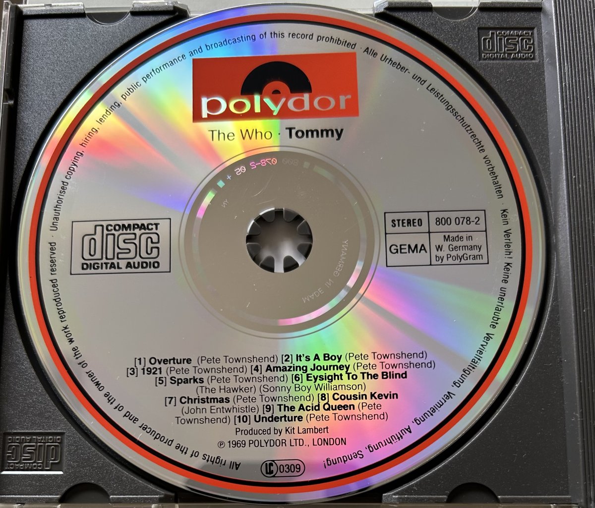 Tom Sheldon Cd Collecting early production CD's - my perspective and some photos ...