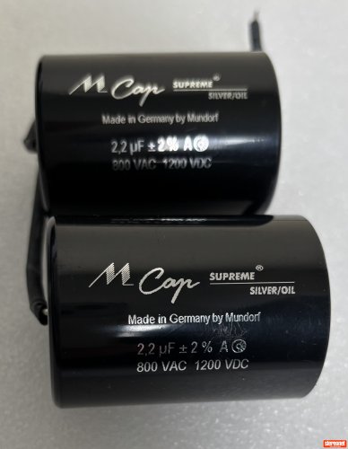 Mundorf MCap Supream Silver/Oil 2.2uf 1000v DC Capacitor