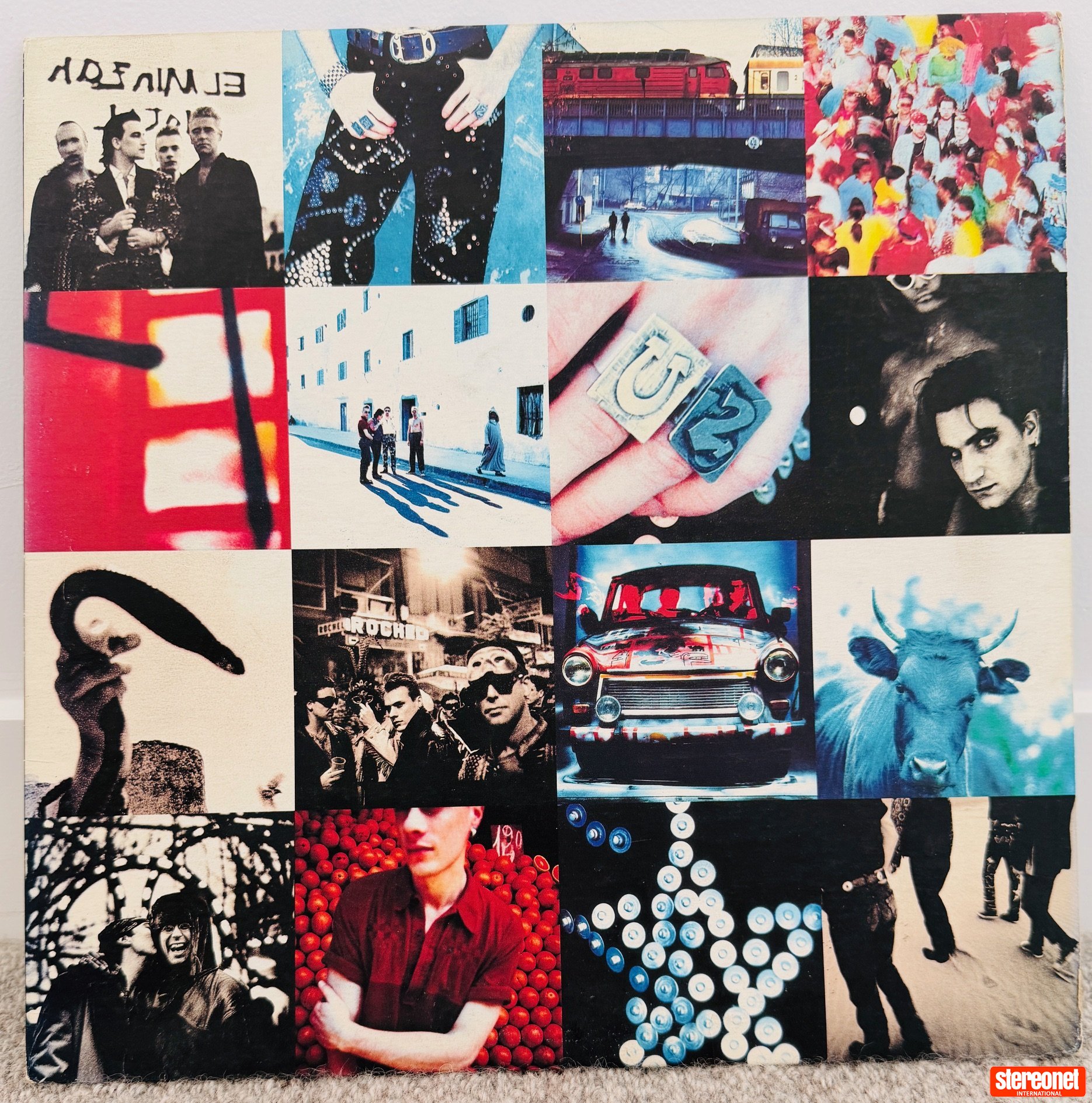 U2 - ACHTUNG BABY /1991 1ST US PRESSING/UNCENSORED COVER/TRANSLUCENET VINYL