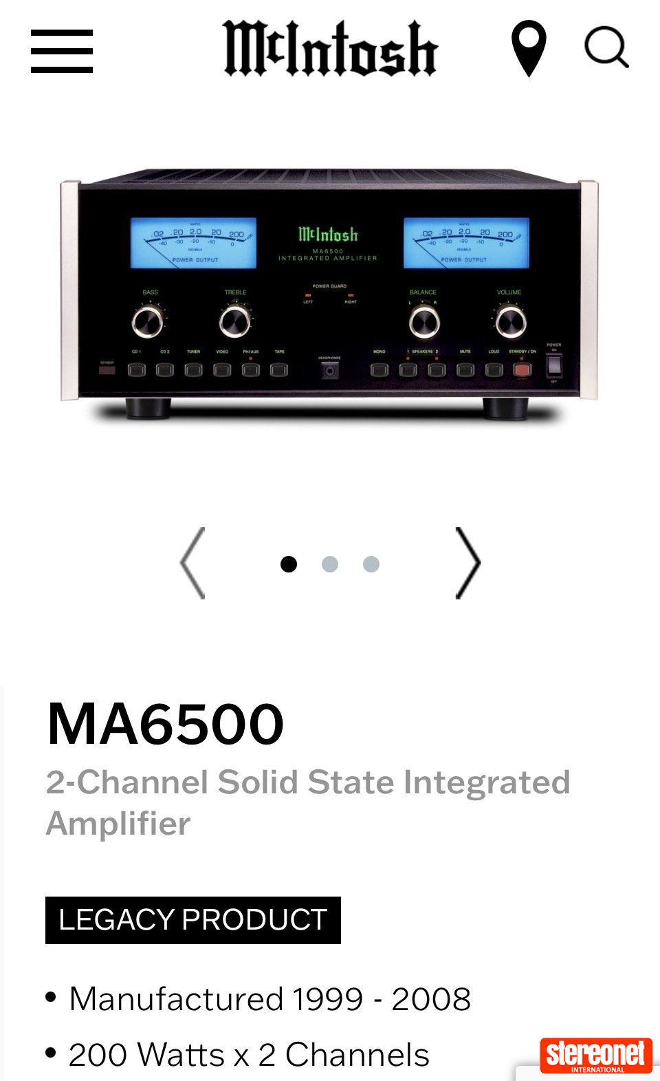 McIntosh MA6500 Integrated Amplifier (Solid State)