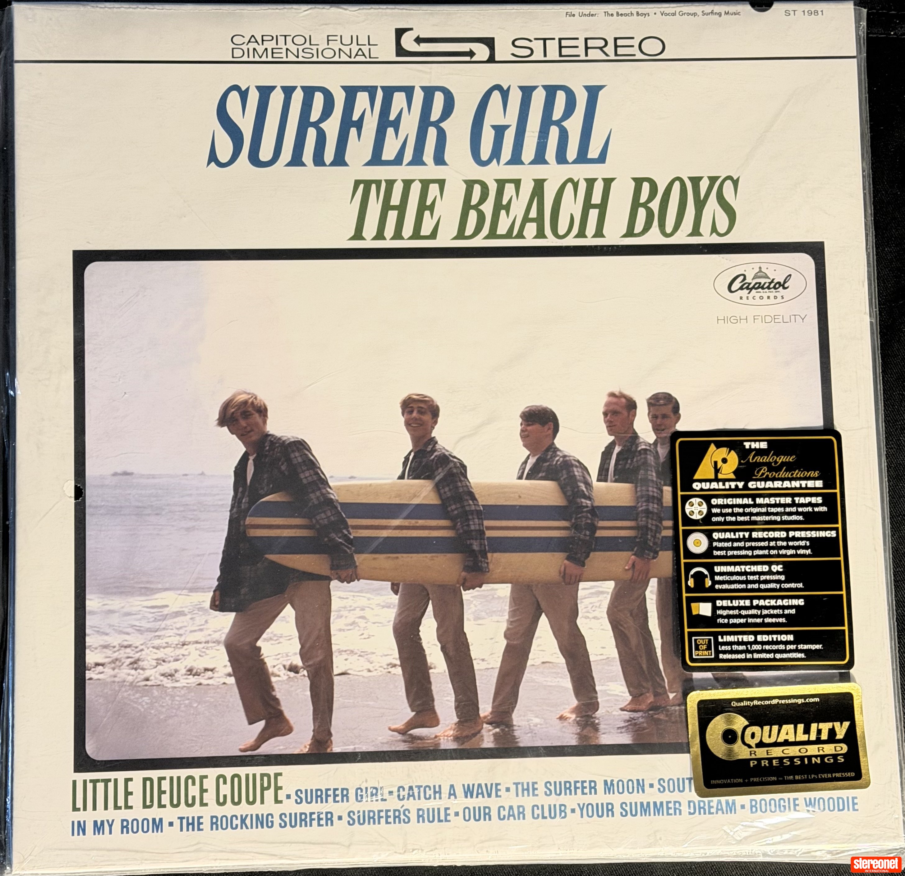 The Beach Boys – Surfer Girl Analogue Productions pressing Vinyl Record (LP)
