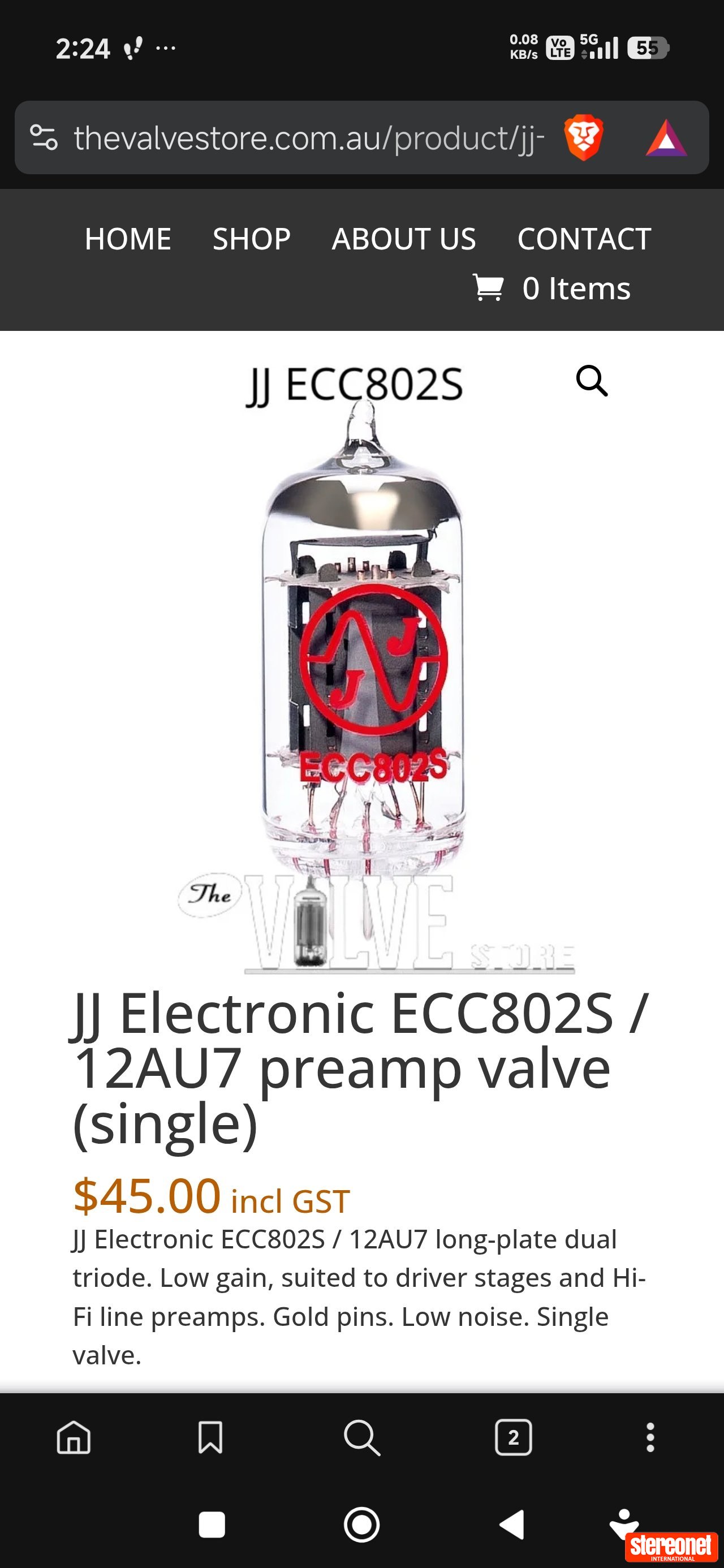 JJ Electronics Ecc82 Valves/Tubes