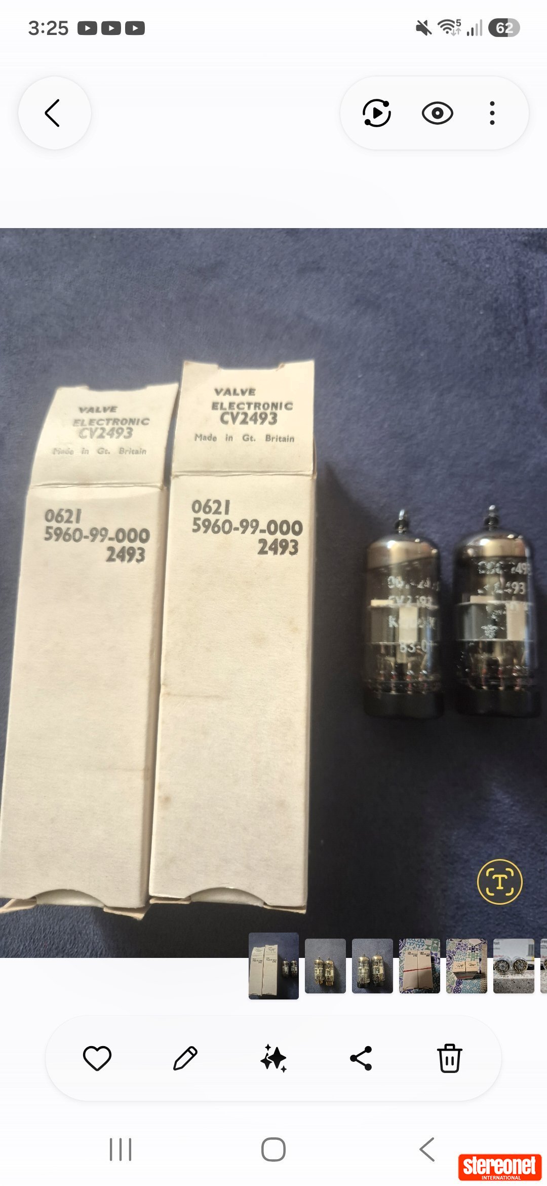 Mullard CV2493 / ECC88 Valves/Tubes